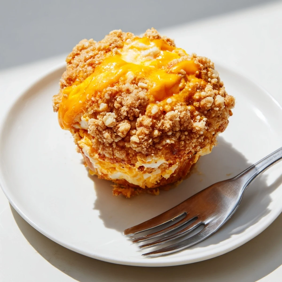 Savory Buffalo Ranch Cream Cheese Pretzel Muffins topped with crunchy, golden pretzels and chives.  