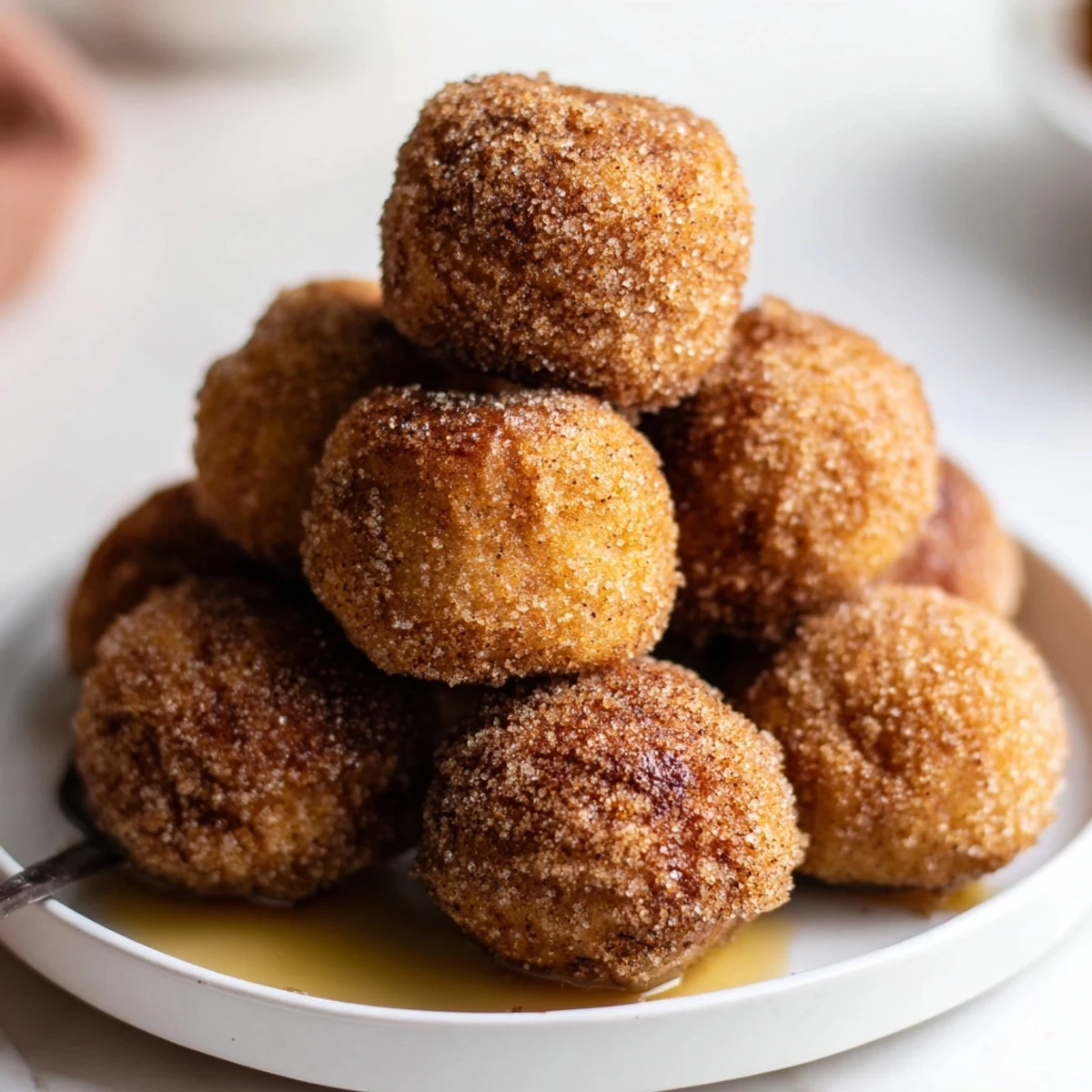 Soft and flavorful Sweet Tea Cinnamon Sugar Monster Cake Muffin Balls ready to enjoy.  