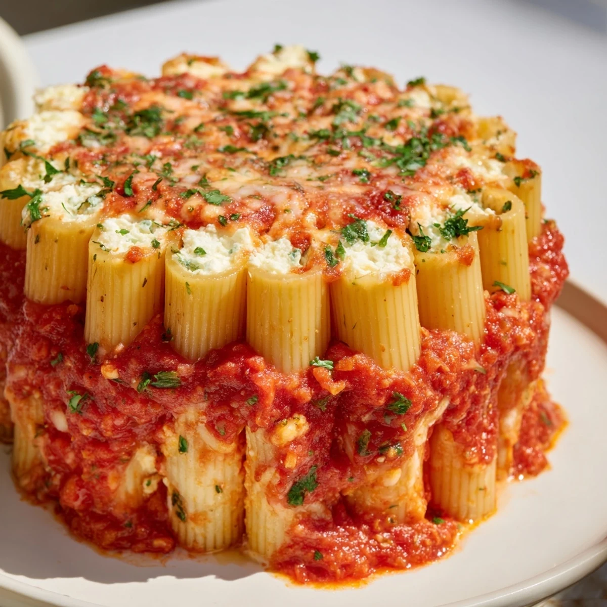 Honeycomb Pasta Cake Bake