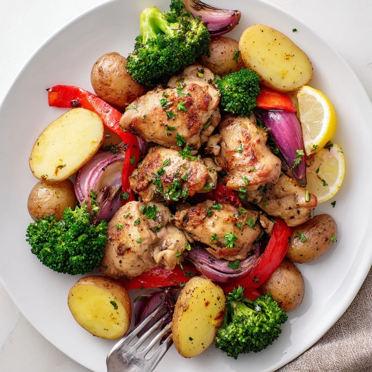 Delicious Lazy Gourmet Chicken & Vegetable One-Pot simmered until tender, perfect for weeknight dinners.