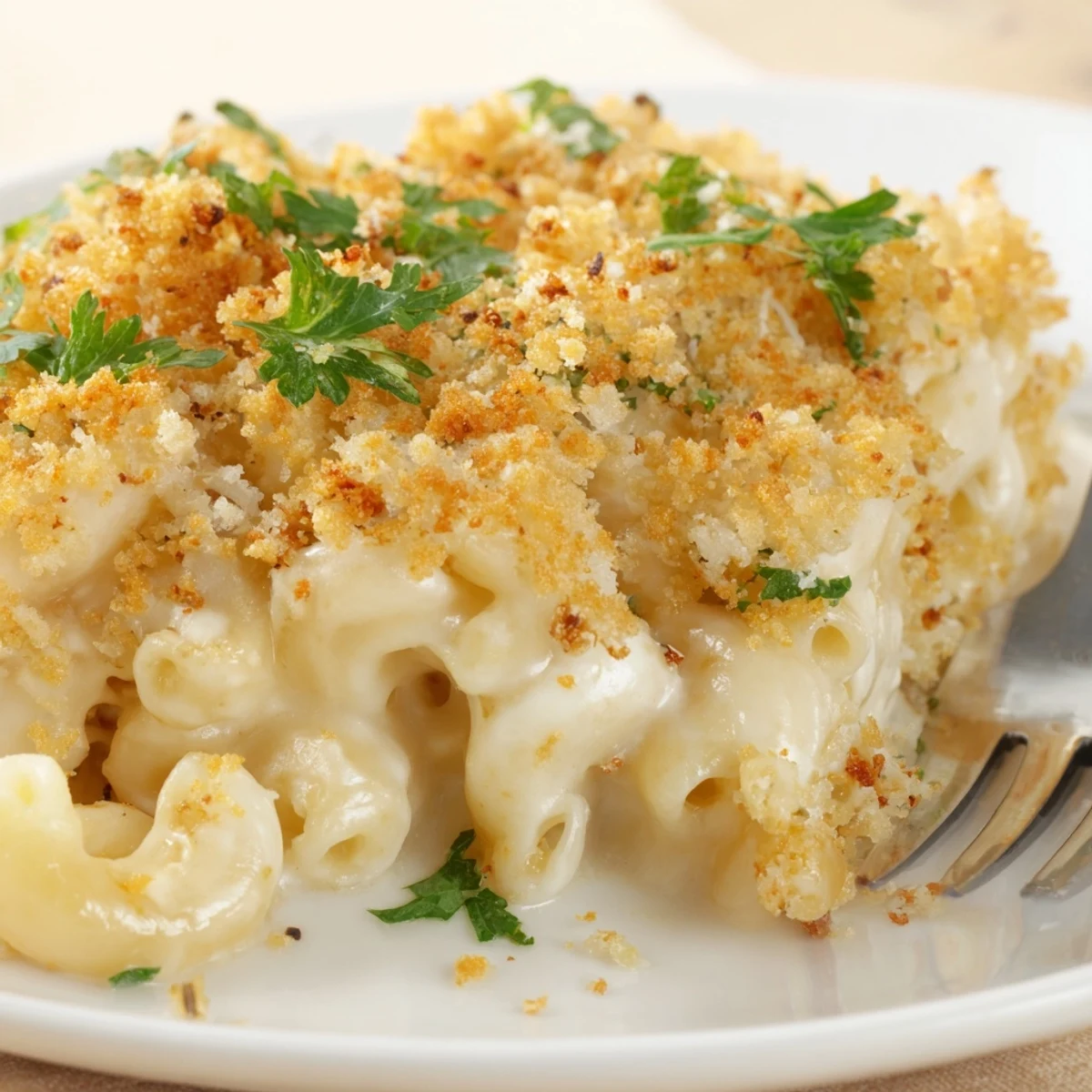 Indulgent Truffle Macaroni & Cheese, a luxurious twist on classic comfort food.