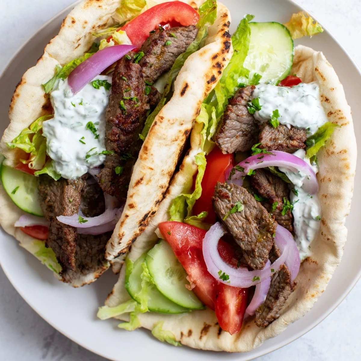Beef Shawarma Wraps Yogurt