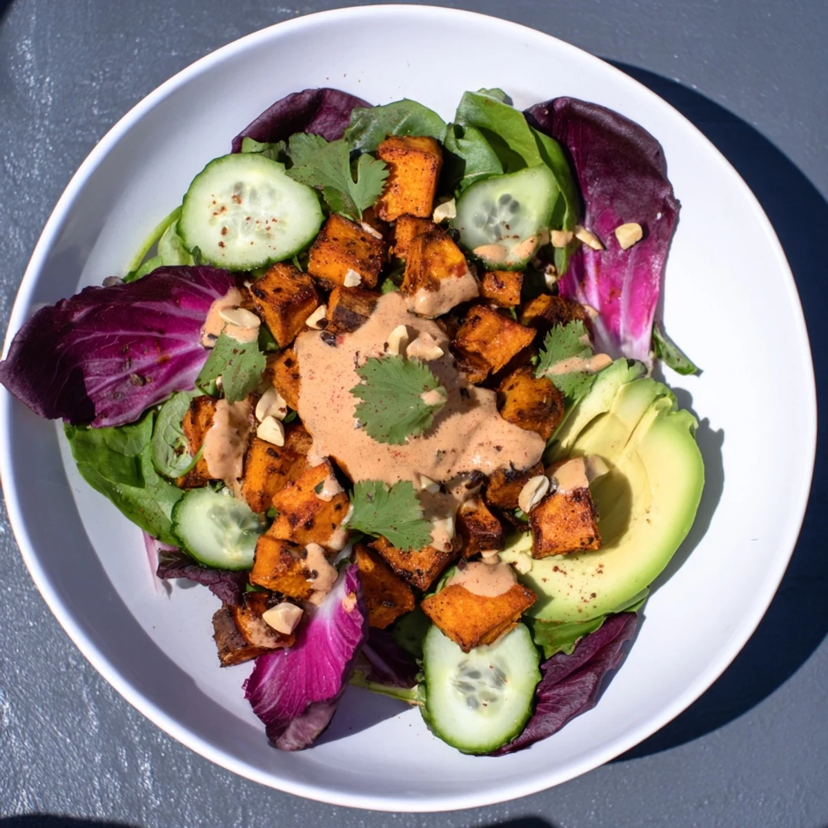 Spiced Peanut Sweet Potato Salad