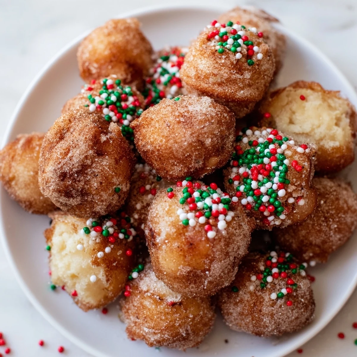 Air Fryer Christmas Donut Holes
