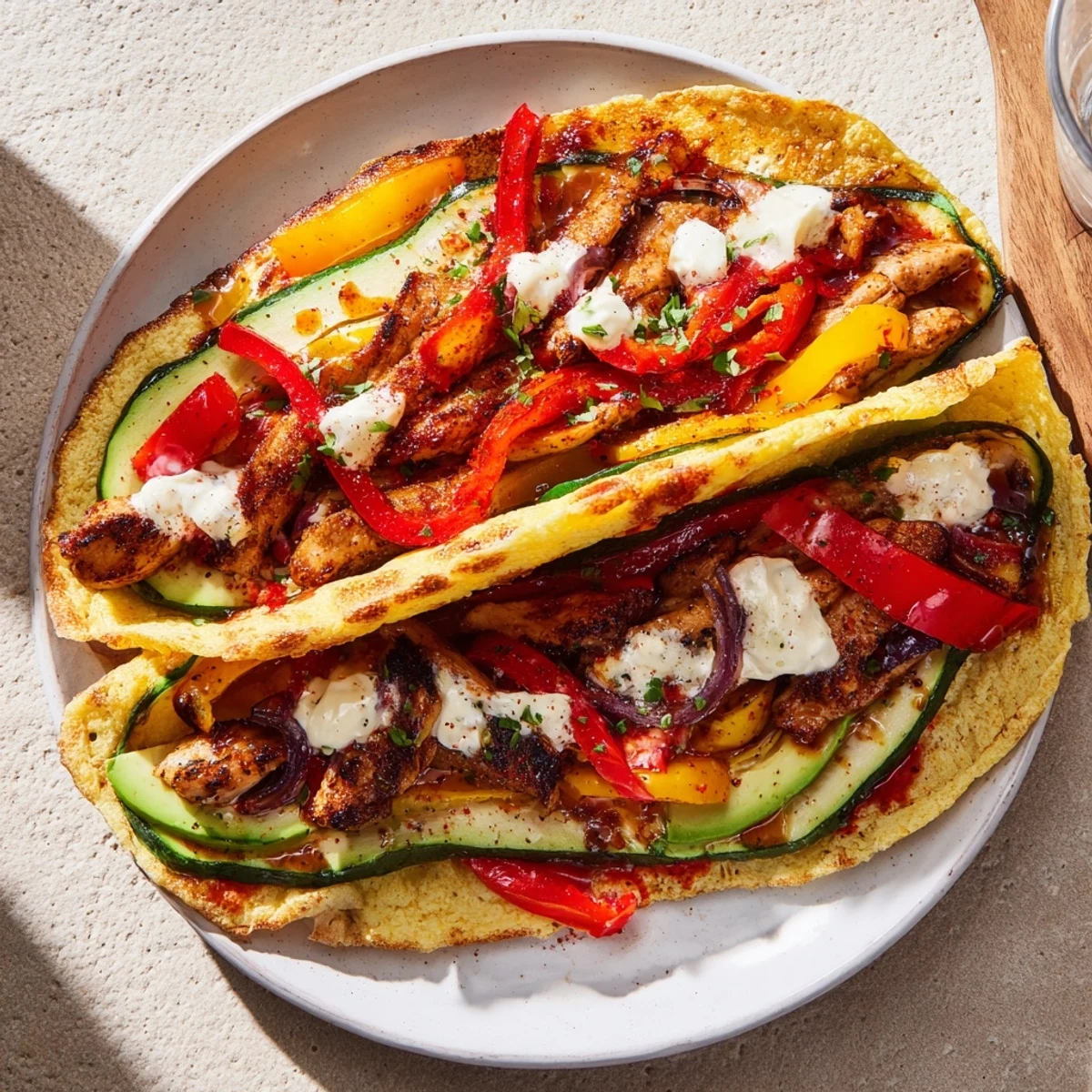 Sheet Pan Fajita Chicken Wraps