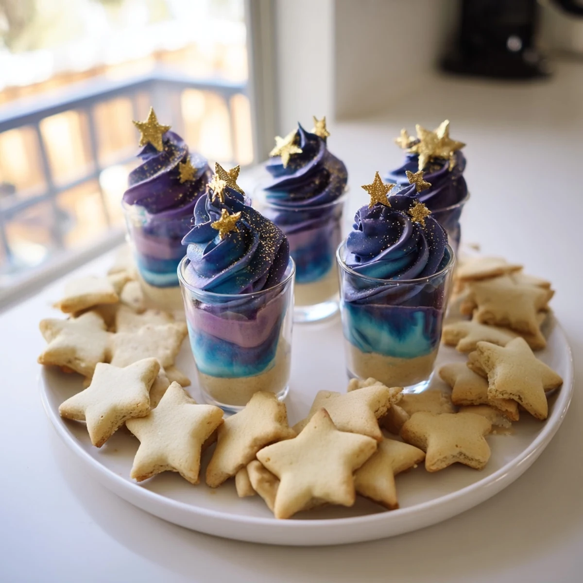 This Stargazers Dessert Platter presents various celestial delights, a stunning array of mini desserts to savor.