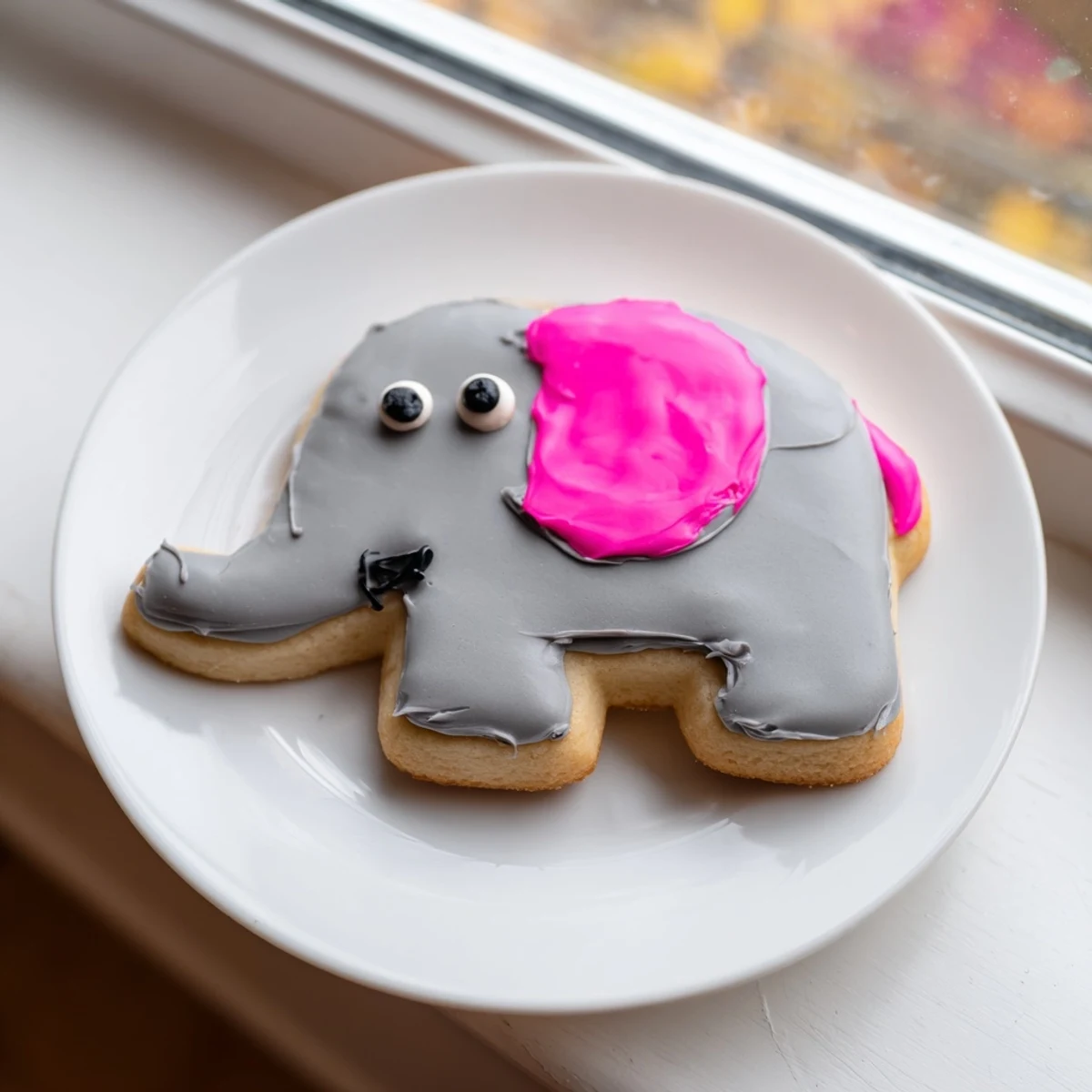 Fun jumbo elephant sugar cookies