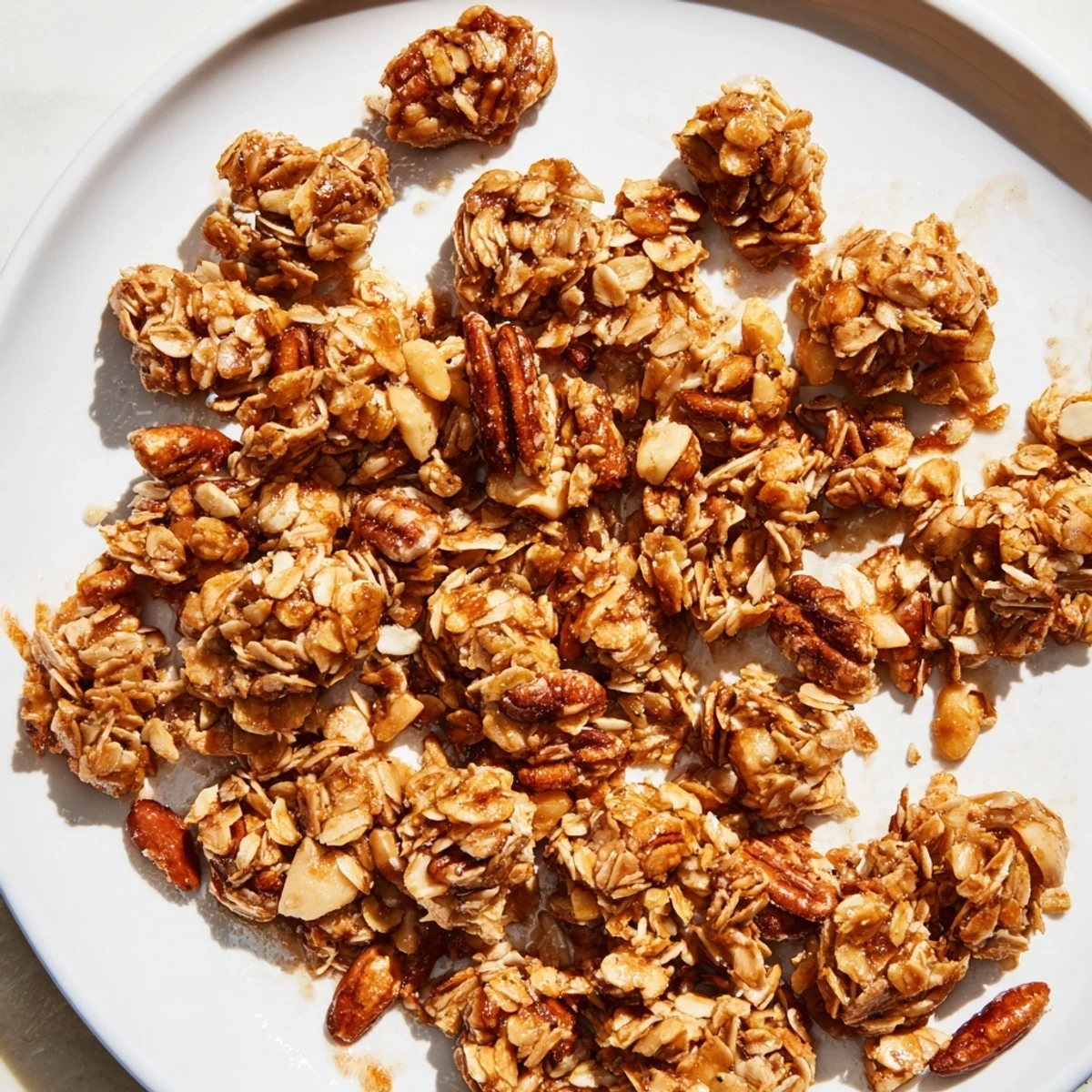Imagine the wholesome aroma of toasted Honey Nut Granola Clusters, perfect with yogurt and fresh berries.