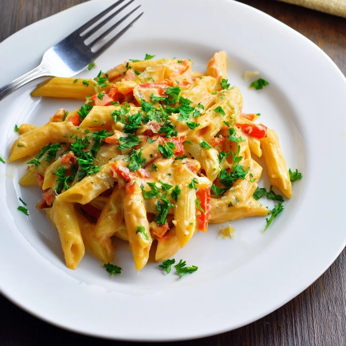 Comforting Creamy Cajun pasta served with extra Parmesan, perfect for a weeknight dinner with a glass of chilled white wine.