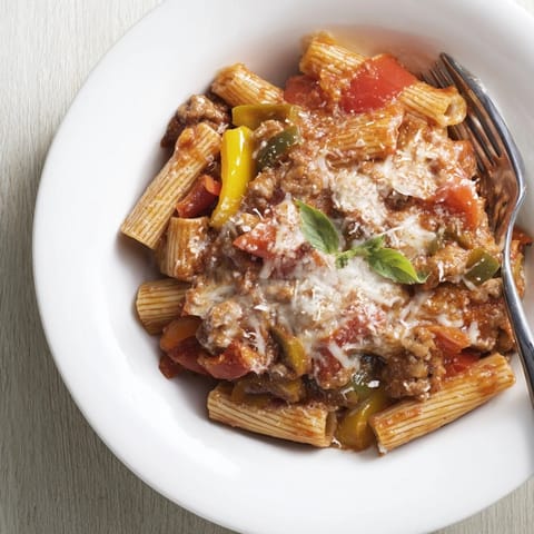 Baked Rigatoni Sausage Peppers