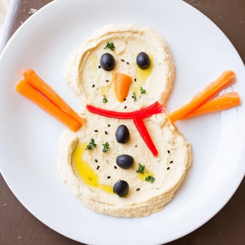 Melted Snowman Hummus Platter