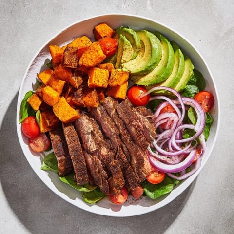 Beef Avocado Sweet Potato Bowl
