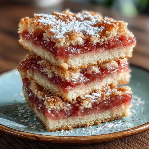 Sliced Guava Cake Bars reveal tender cake and sticky guava filling, served on a rustic platter.