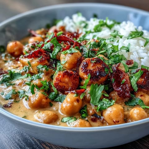 Vibrant mango chickpea curry bursting with tropical flavors, coconut milk, and colorful bell peppers, perfect for quick vegan dinners.  