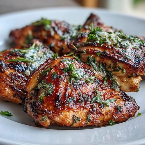 Golden roasted chicken with lemon slices and fresh herbs, surrounded by crispy baby potatoes and aromatic vegetables.