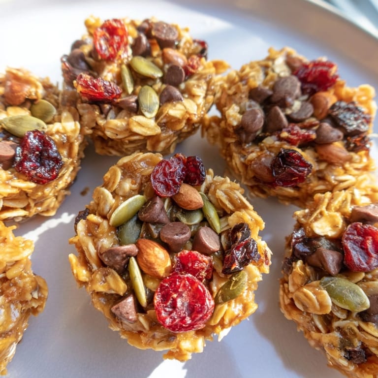 Grab-and-go Peanut Butter Trail Mix Breakfast Cups, perfect paired with coffee on rushed mornings.