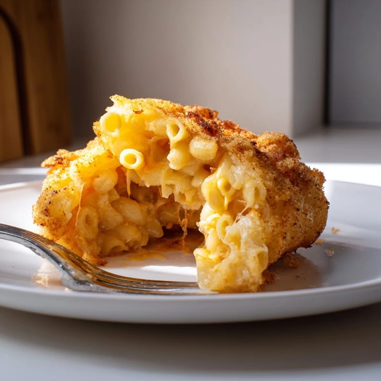 Homemade American appetizer: golden, crunchy Mac and Cheese Stuffed Onion Rings, a crowd-pleasing treat.