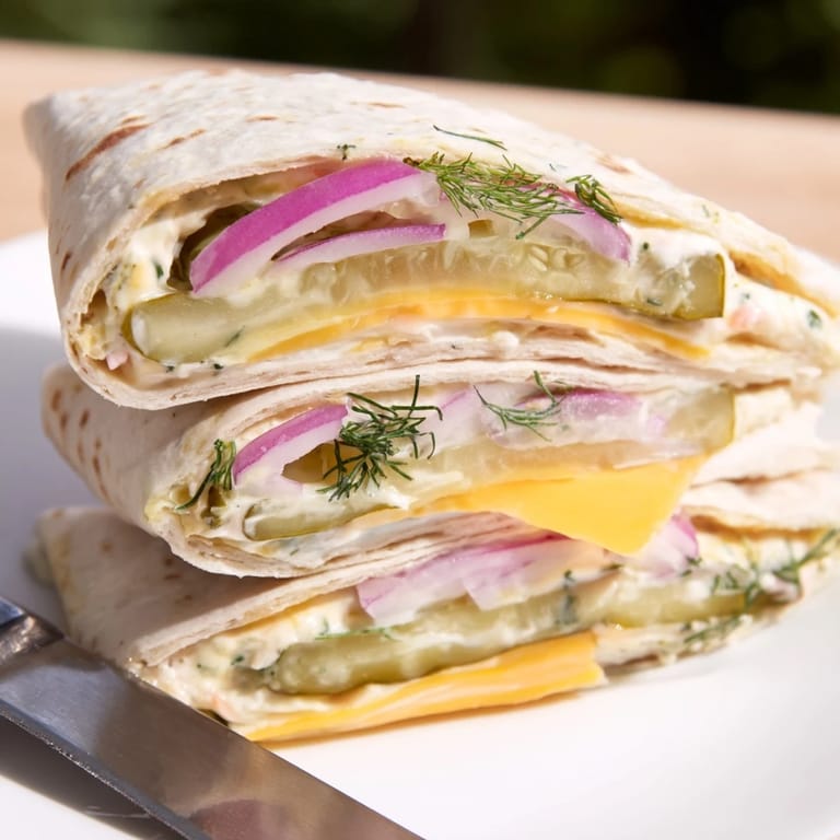 Deliciously stuffed Pickle-in-a-Blanket snack, ideal for picnics and gatherings.