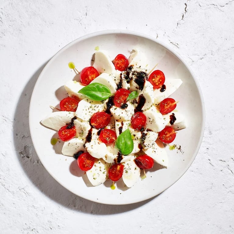 These visually stunning Caprese skewers feature juicy tomatoes and star-shaped mozzarella, perfect for summer gatherings.