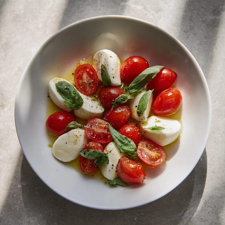 Beautifully arranged Caprese skewers, a delightful appetizer with star-cut mozzarella, drizzled in balsamic glaze.