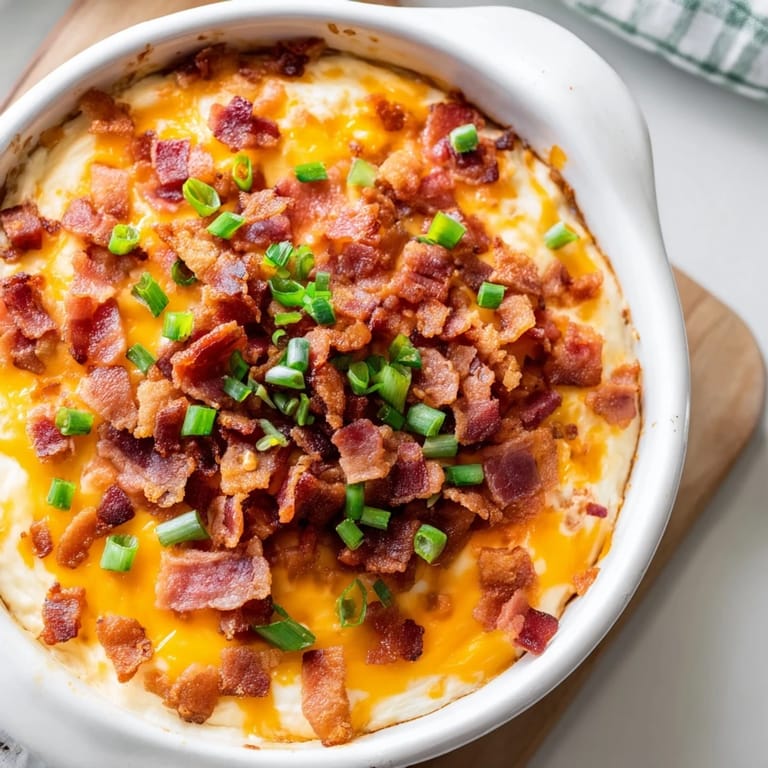 Imagine the creamy texture of this flavorful Cheesy Bacon Ranch Dip, perfect for a party appetizer.