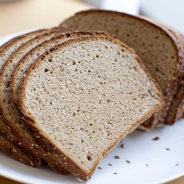 Golden-crusted Latvian Rupjmaize bread, studded with caraway seeds, waiting for its first perfect slice after cooling.