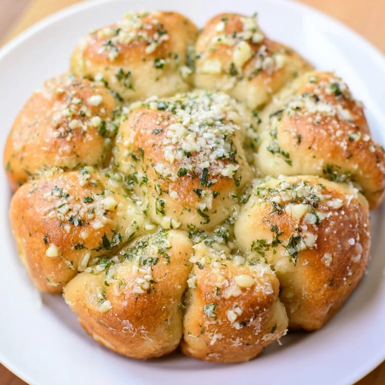 Shareable, buttery Garlic Butter Bread Pull-Apart, with the delicious aroma of baked garlic wafting throughout.