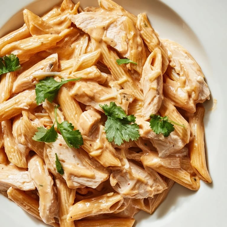 Honey Chipotle Chicken Pasta served hot in a bowl, with grated Parmesan and lime wedges for a bright, smoky-sweet garnish.