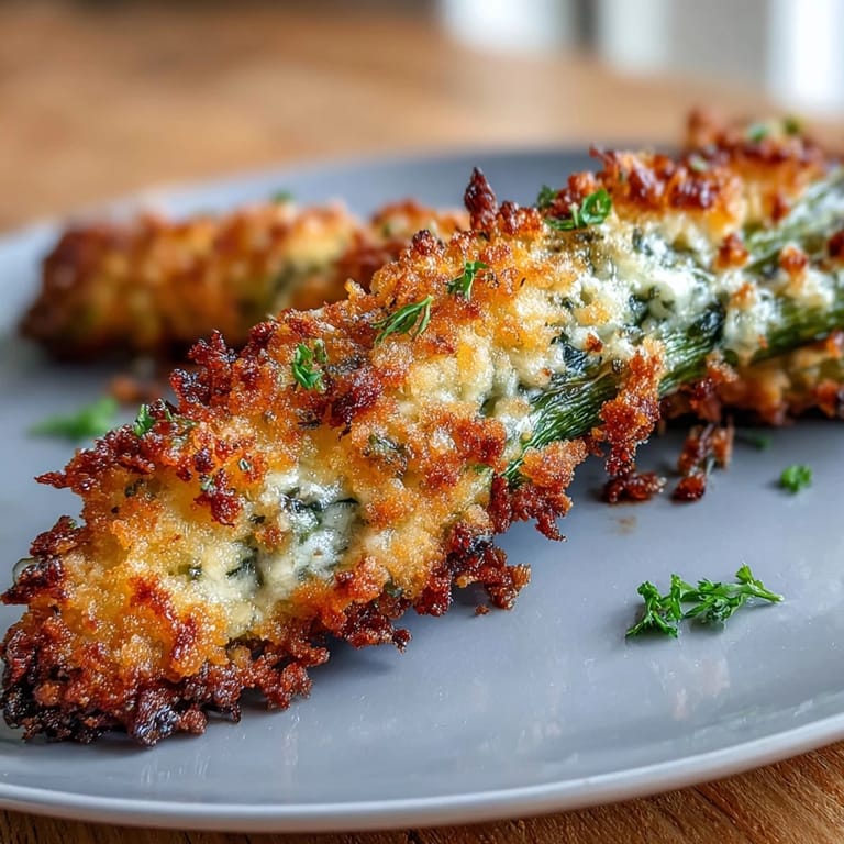 Warm crispy asparagus and juicy chicken rest on a bed of greens with shaved Parmesan.