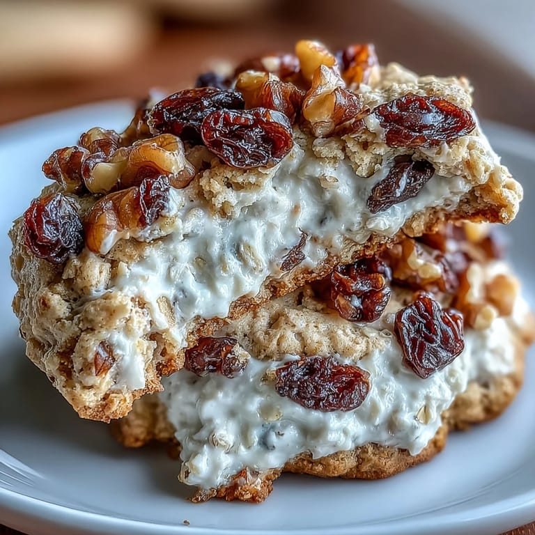 Wholesome cottage cheese oatmeal raisin cookies packed with protein, chewy oats, and sweet raisins for a satisfying breakfast treat.  