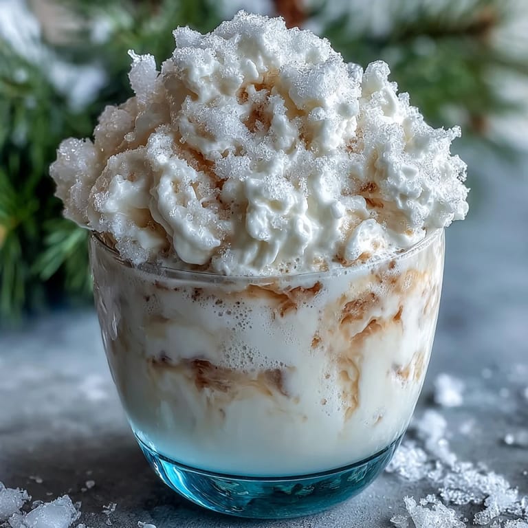 Fluffy TikTok Cloud Slushie made with ice, soda, and condensed milk, offering a frosty and refreshing texture perfect for summer.