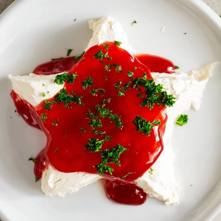 Tangy cream cheese and sweet pepper jelly combine in this easy Cream Cheese Star appetizer.